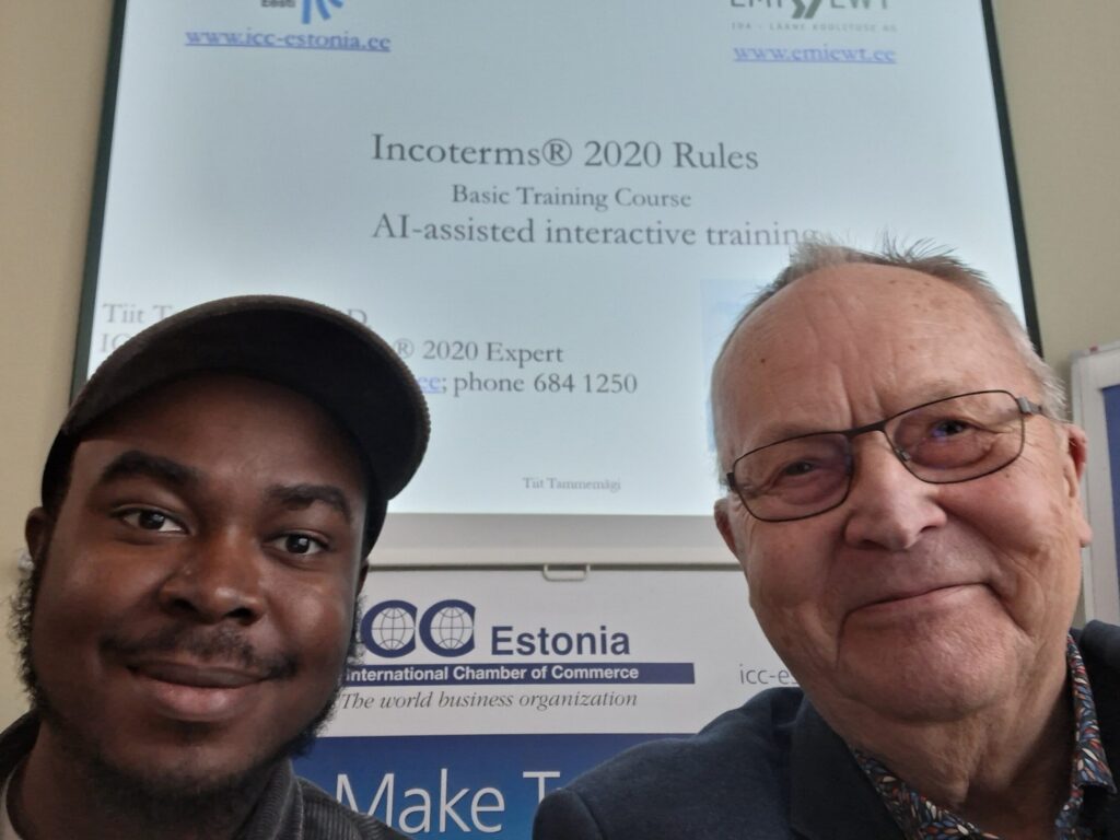 Mr Alabi Oluswashola ja Doctor Incoterms Estonia